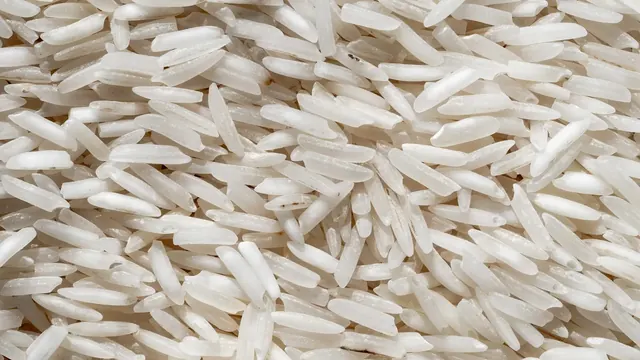 Close-up of long-grain basmati rice